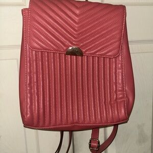 Salmon Pink Quilted Fashion Backpack